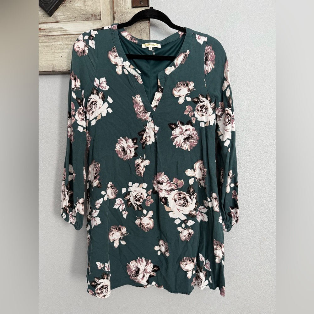 Floral Green Women's Mini Dress